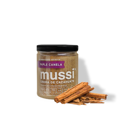 Spread de Crema de Cacahuate Maple Canela 250 g Mussi