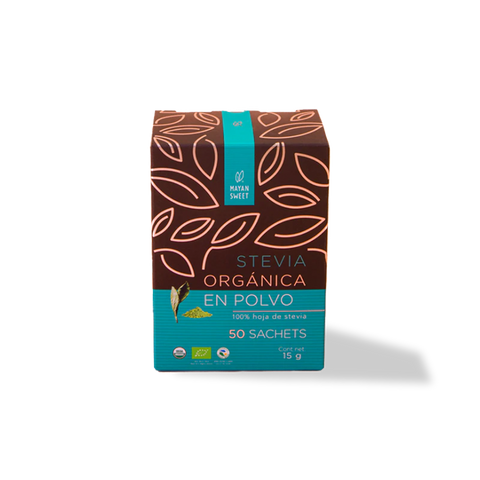 Stevia Orgánica en Polvo 50 sobres Mayan Sweet