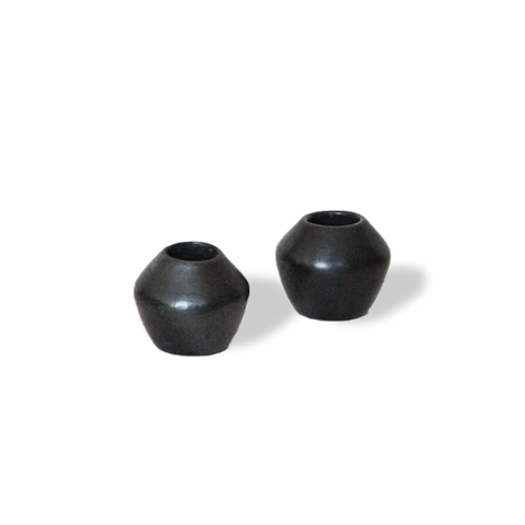 Portavelas de Barro Negro Artesanales 2 piezas Glou Studio