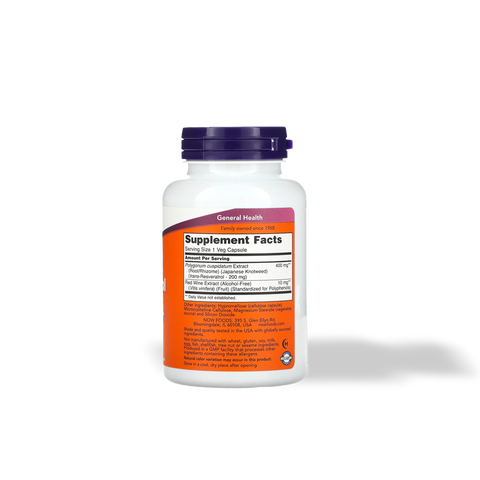 Resveratrol 200 mg 60 cápsulas Now Foods