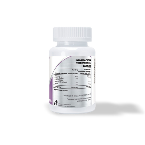 Suplemento Largin 400 mg 90 cápsulas Hemagic
