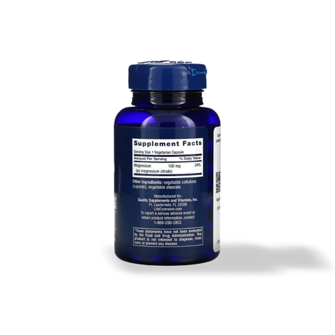 Magnesio Citrato 100 mg 100 cápsulas vegetales Life Extension