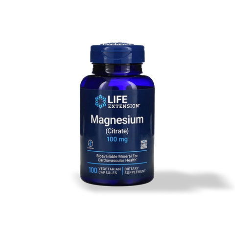 Magnesio Citrato 100 mg 100 cápsulas vegetales Life Extension