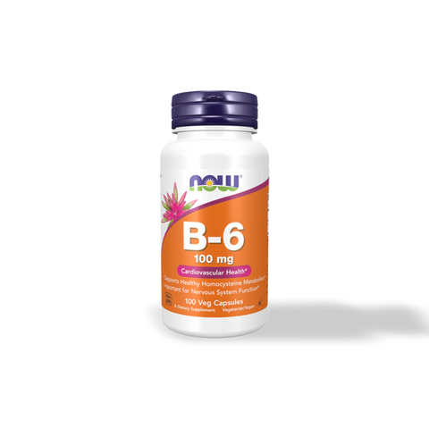 Vitamina B6 100 mg 100 cápsulas Now Foods